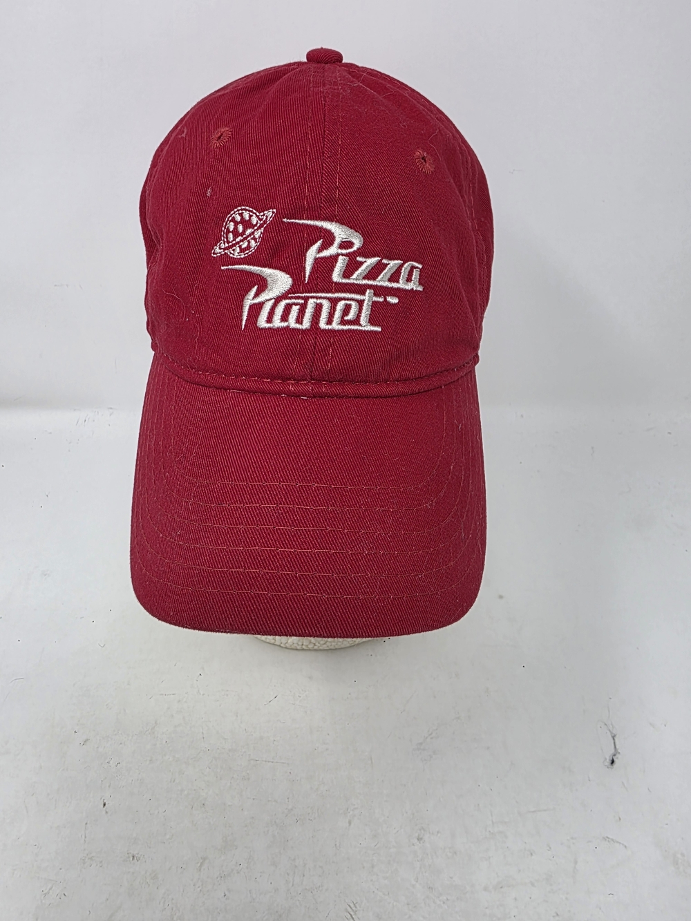 Disney Pixar Toy Story Pizza Planet Red Cotton Baseball Cap Hat Adjustable Metal